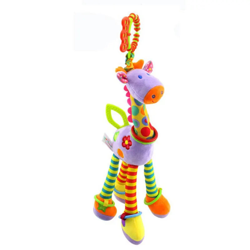Animal Plush Rattle Toy with Handle – Soft Infant Toy