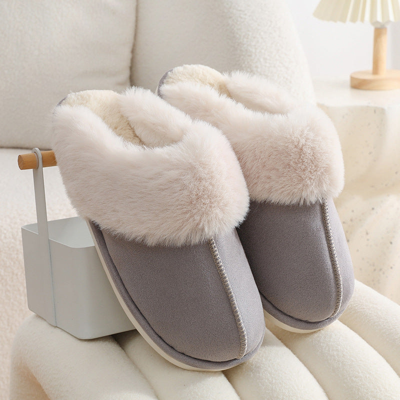Women’s Plush Fur Slippers – Warm & Cozy Indoor Shoes