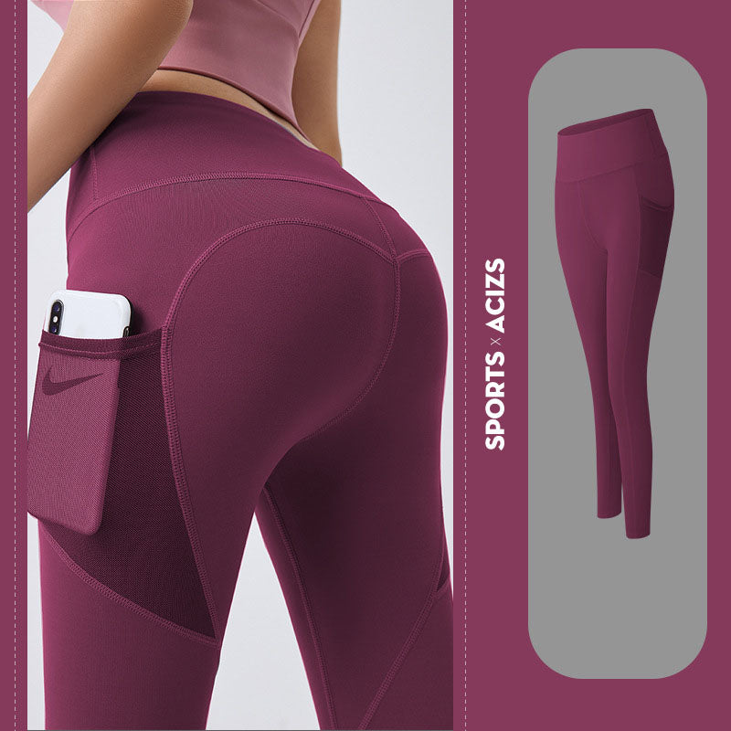 High Waist Leggings with Pockets – Tummy Control Fit