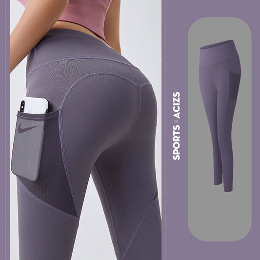 High Waist Leggings with Pockets – Tummy Control Fit