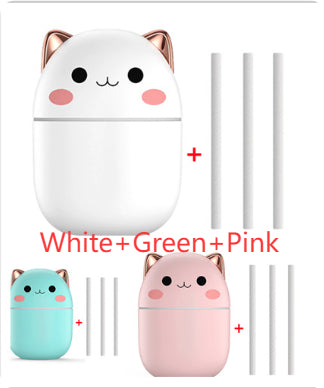 Cute Cat USB Humidifier – Silent Cool Mist Diffuser