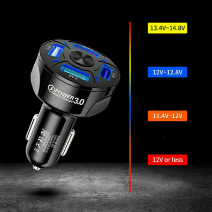 Mini 4-Port Car Charger – 45W Fast Charge for All Devices