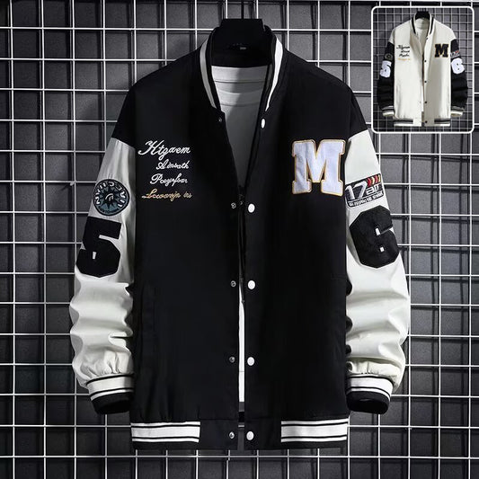 Varsity Jacket – Letter & Number Print Street Style