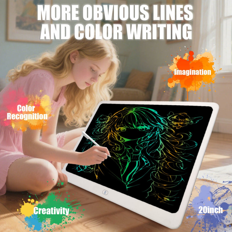 Kids LCD Drawing Tablet – 20” Colorful Reusable Doodle Board
