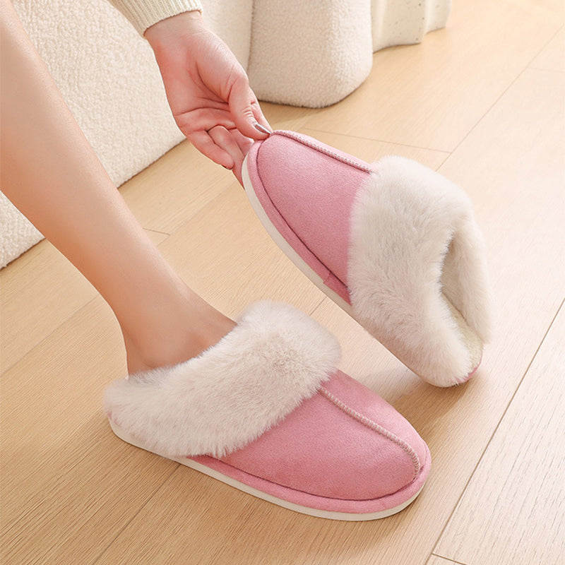 Women’s Plush Fur Slippers – Warm & Cozy Indoor Shoes