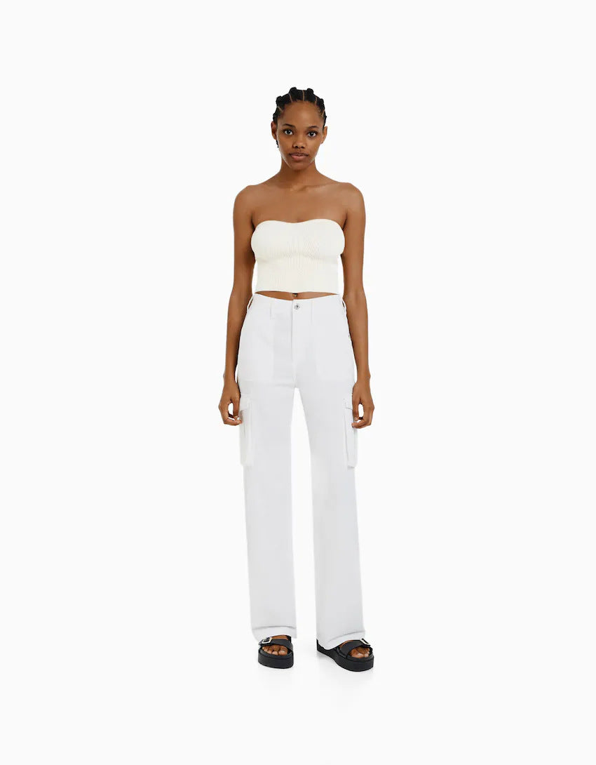 High Waist Cargo Pants – Casual Utility Trousers