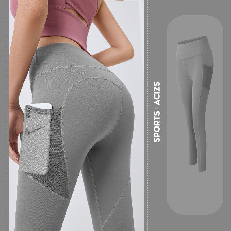 High Waist Leggings with Pockets – Tummy Control Fit