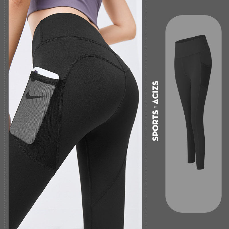 High Waist Leggings with Pockets – Tummy Control Fit