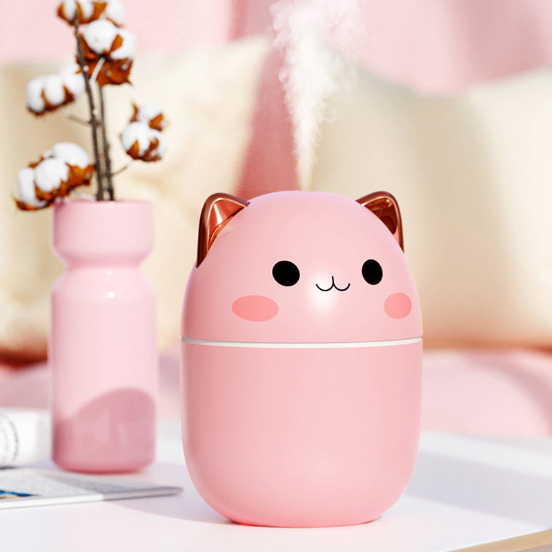 Cute Cat USB Humidifier – Silent Cool Mist Diffuser