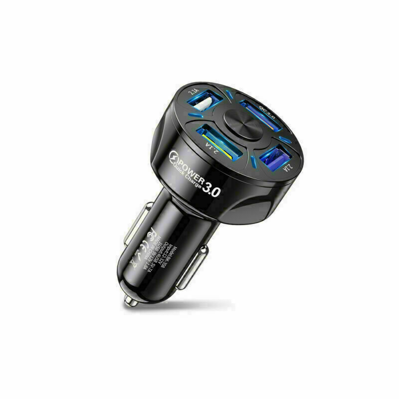 Mini 4-Port Car Charger – 45W Fast Charge for All Devices