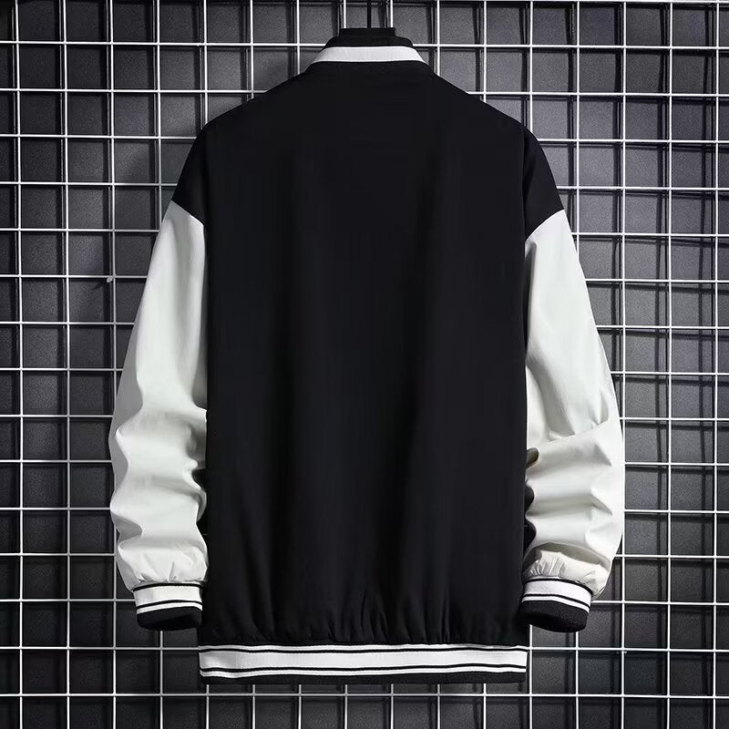 Varsity Jacket – Letter & Number Print Street Style