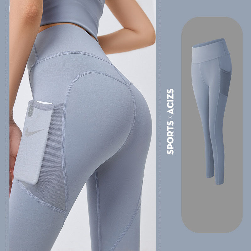 High Waist Leggings with Pockets – Tummy Control Fit