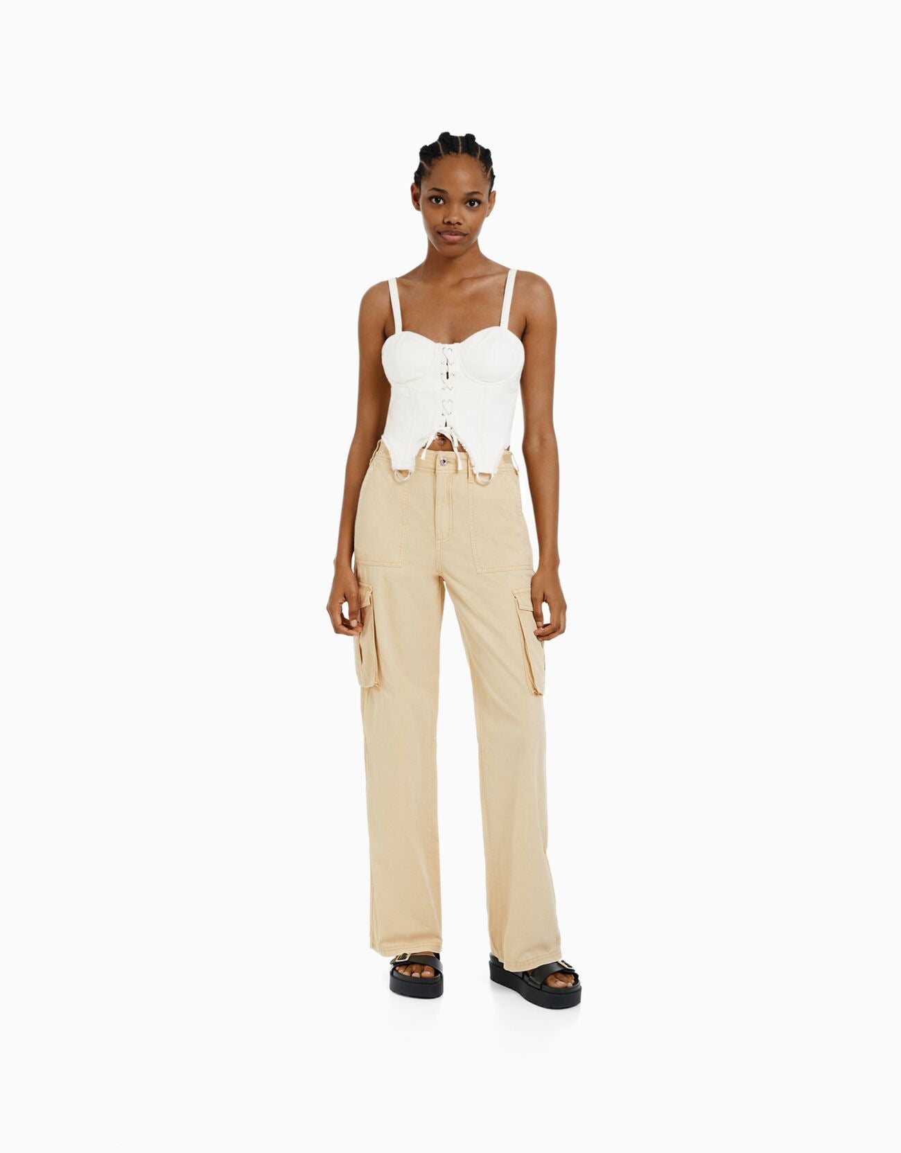 High Waist Cargo Pants – Casual Utility Trousers