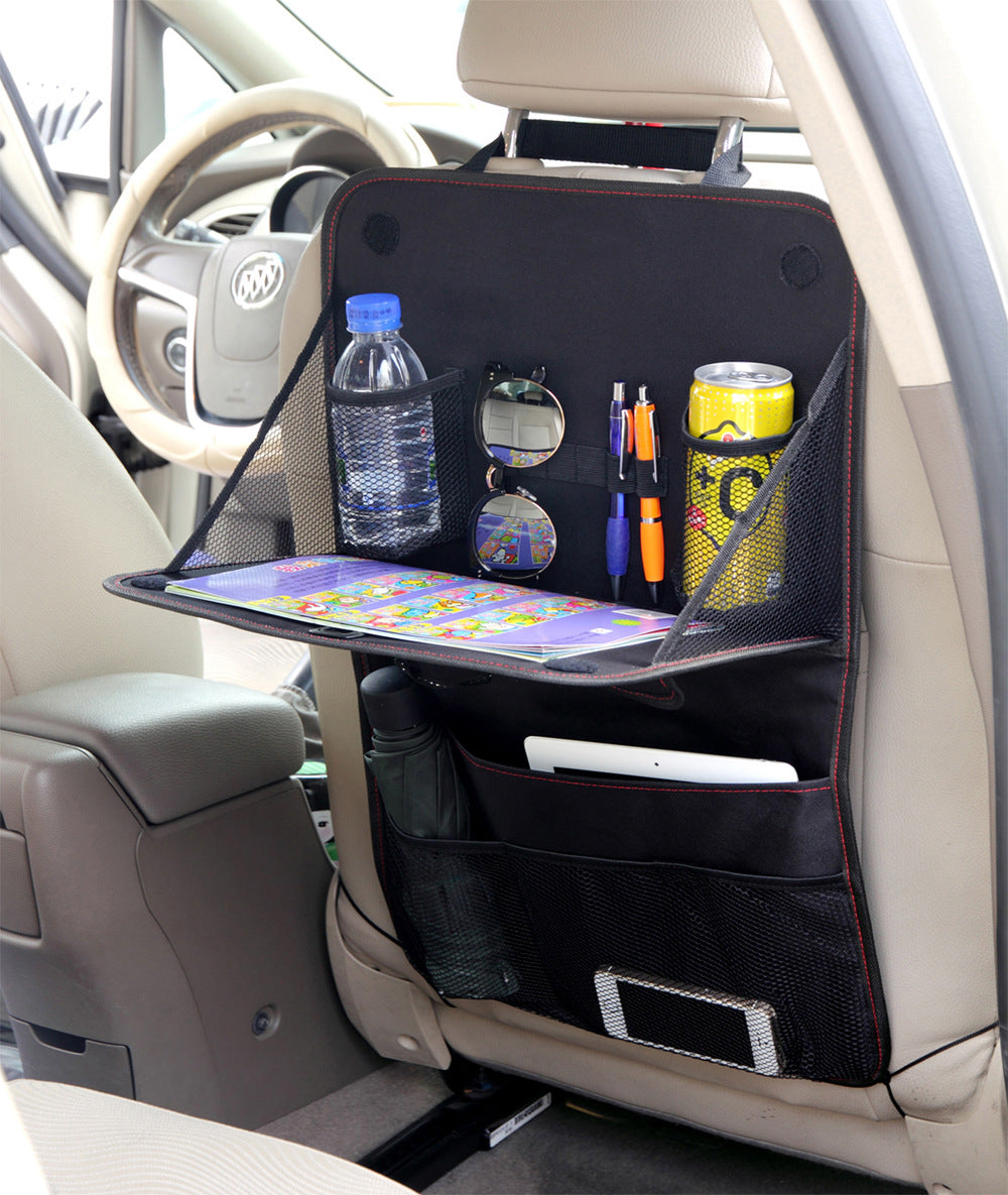 Car Seat Organizer – Backseat Storage with Foldable Tray