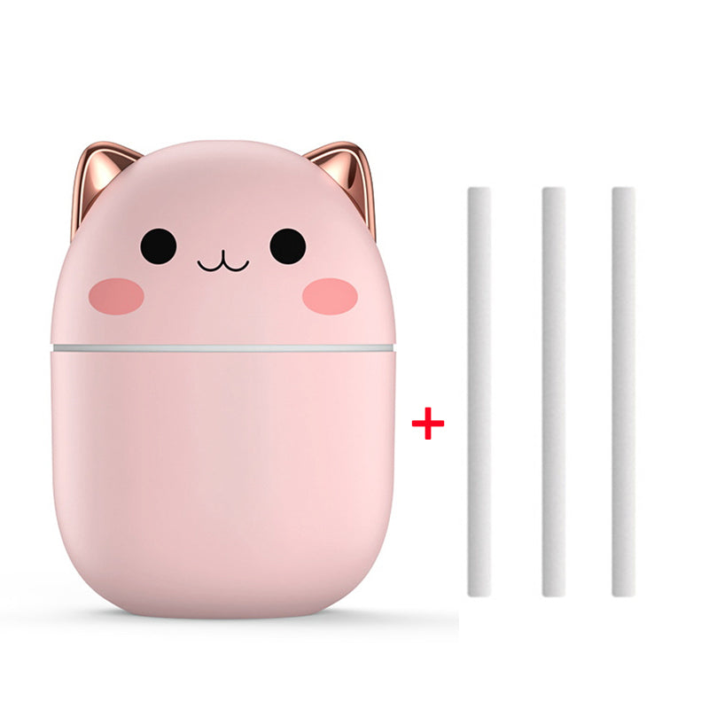 Cute Cat USB Humidifier – Silent Cool Mist Diffuser