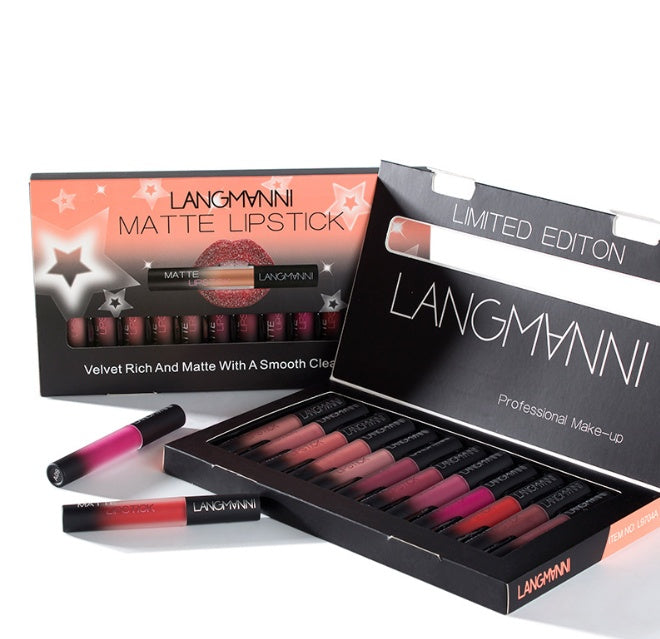 Matte Lipstick Set – Waterproof Long-Lasting Velvet Finish